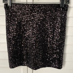 H&M Divided Black Sequin Skirt Like New